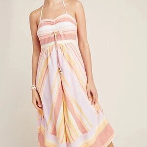 Anthropologie Savannah Halter Women’s Strapless Dress Pastel Boho Summer Outfit